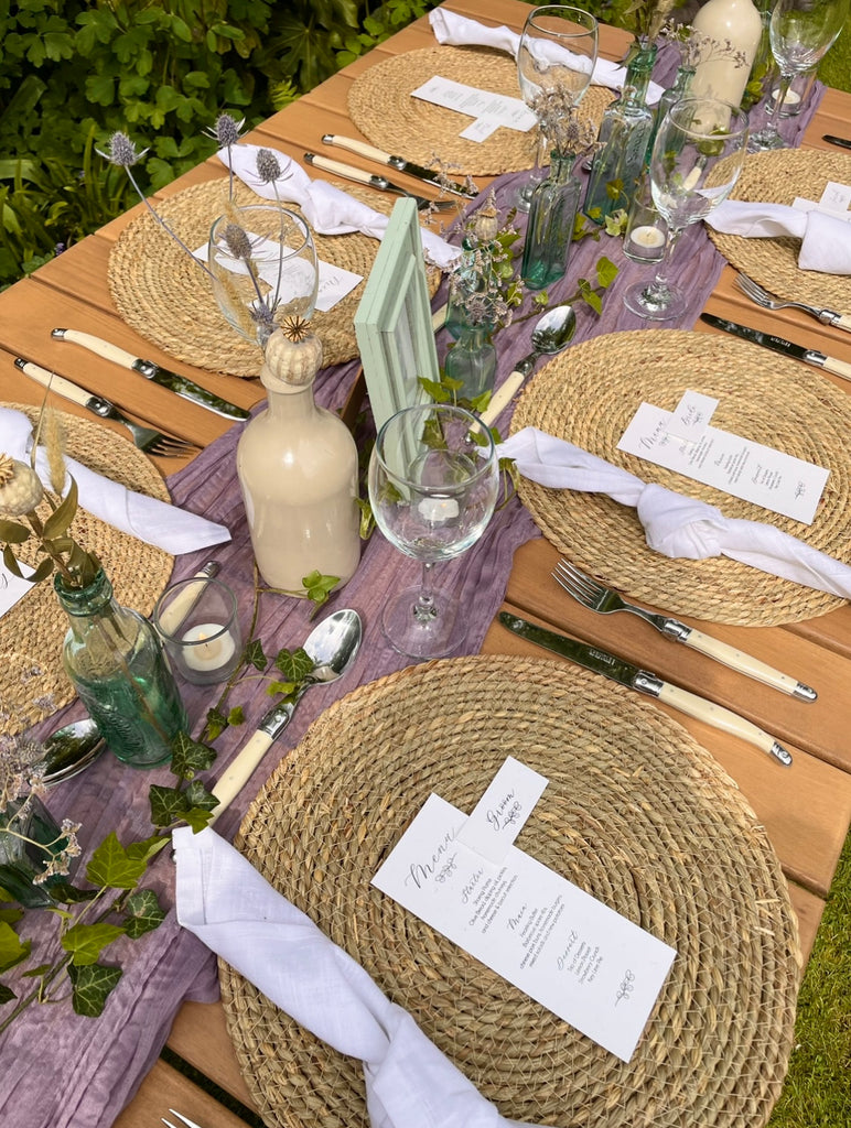 lilac tablescape design