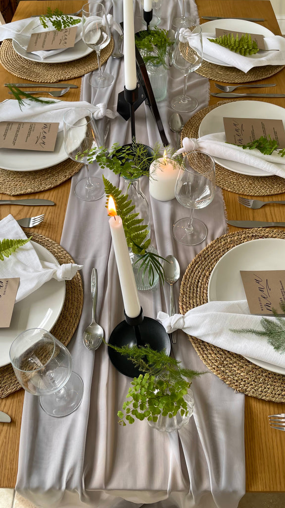 leaves wedding tables