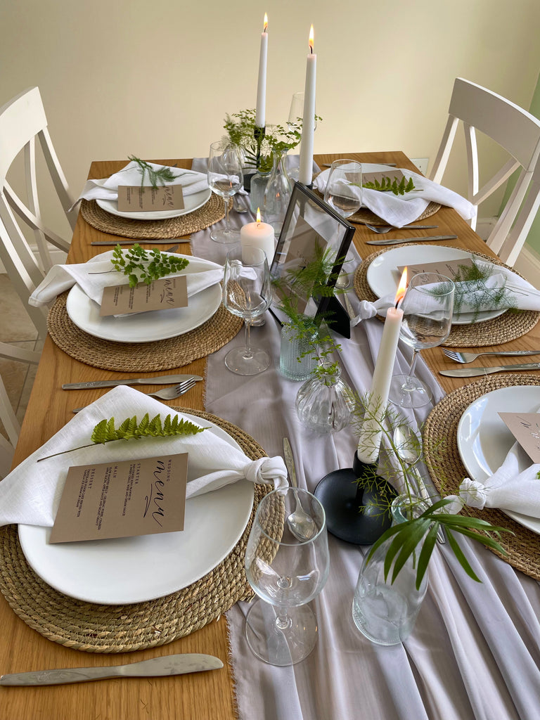 natural wedding table