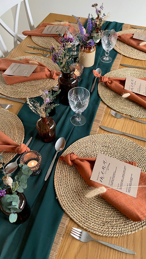 moody boho wedding tablescape