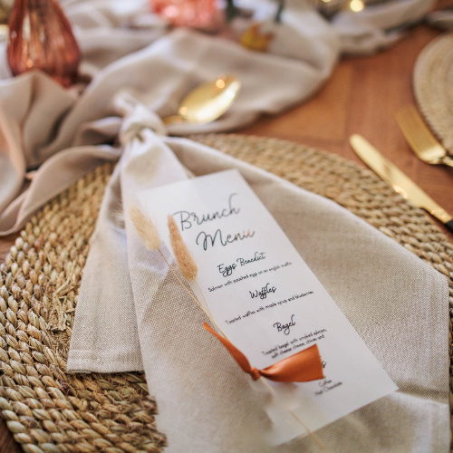 brunch table menu vellum