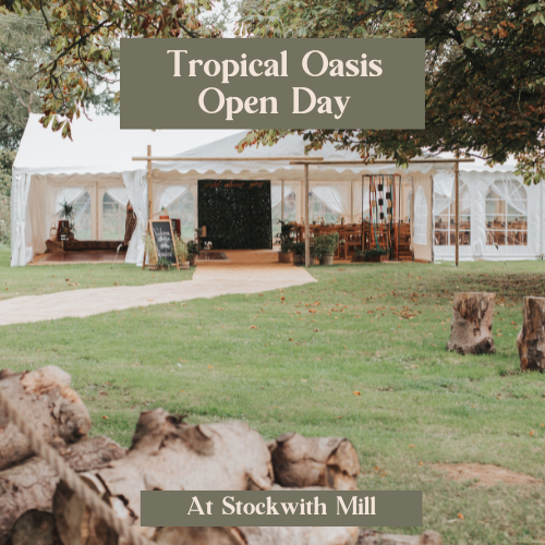 tropical oasis wedding open day