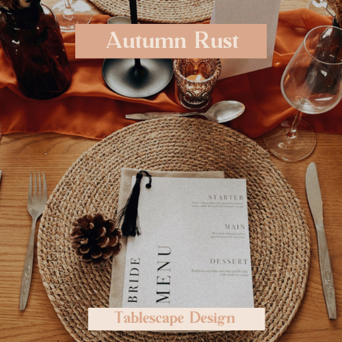 autumn rust tablescape