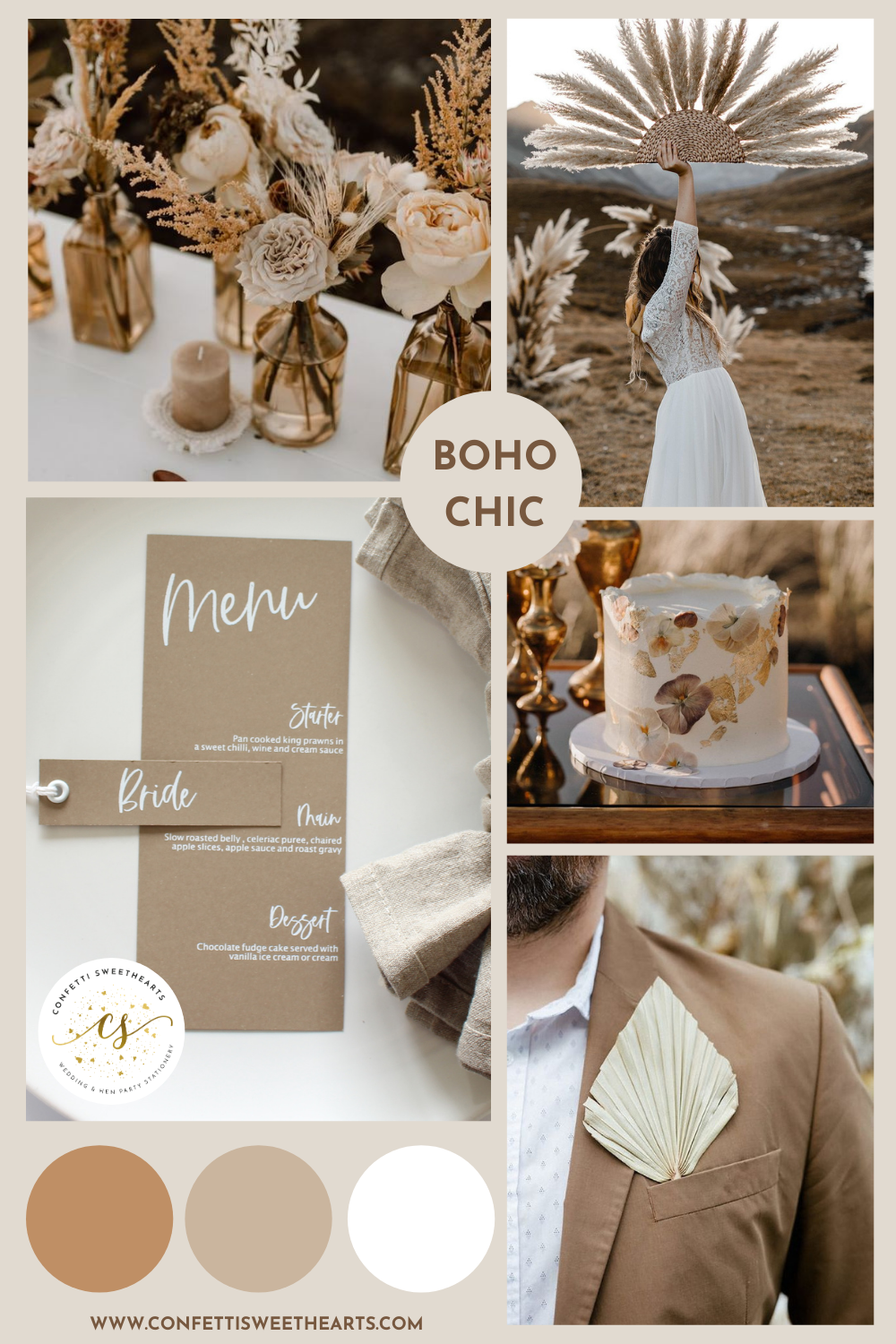 boho chic mood board