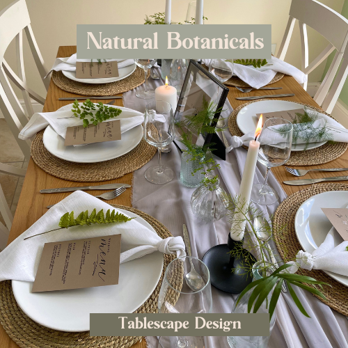 natural wedding tablescape