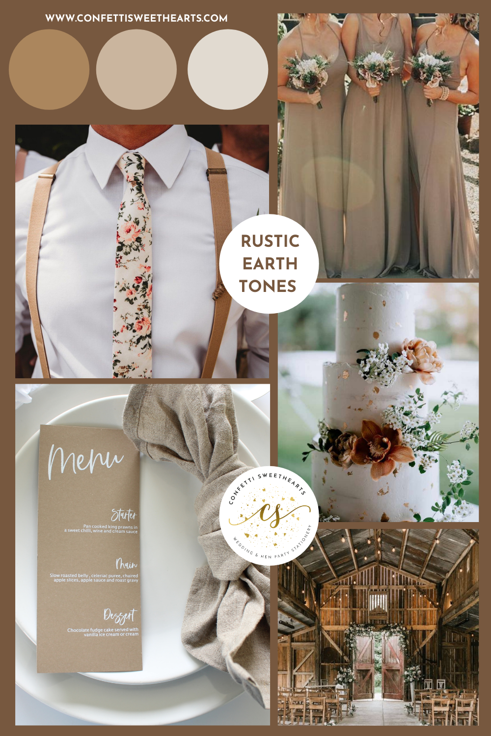 rustic earth tones mood board