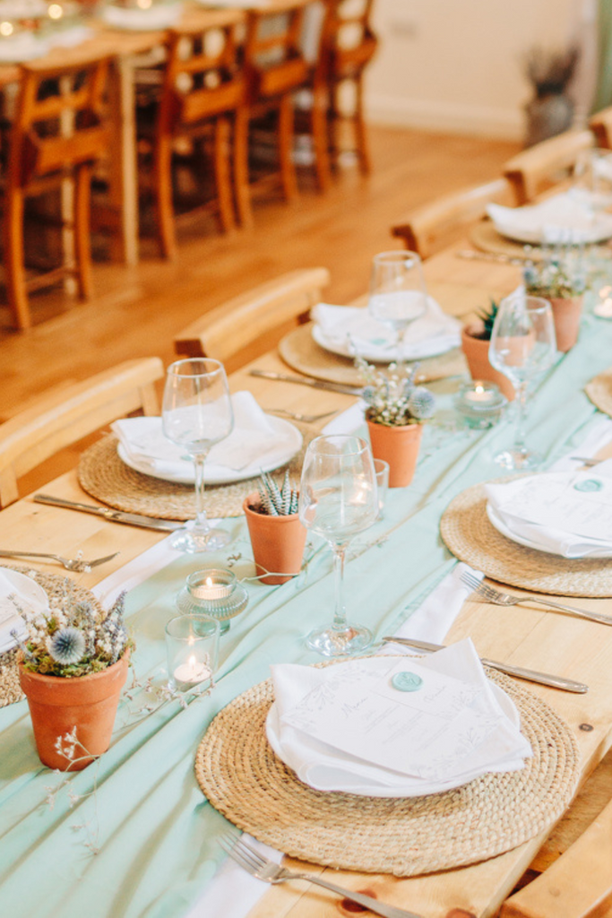 sage green tablescape