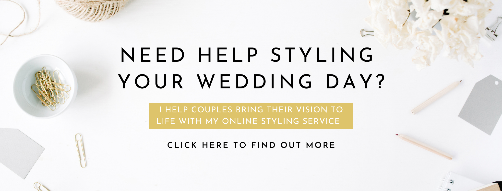wedding styling banner