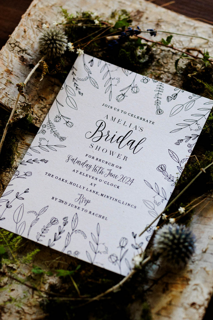 botanical bridal shower invitation