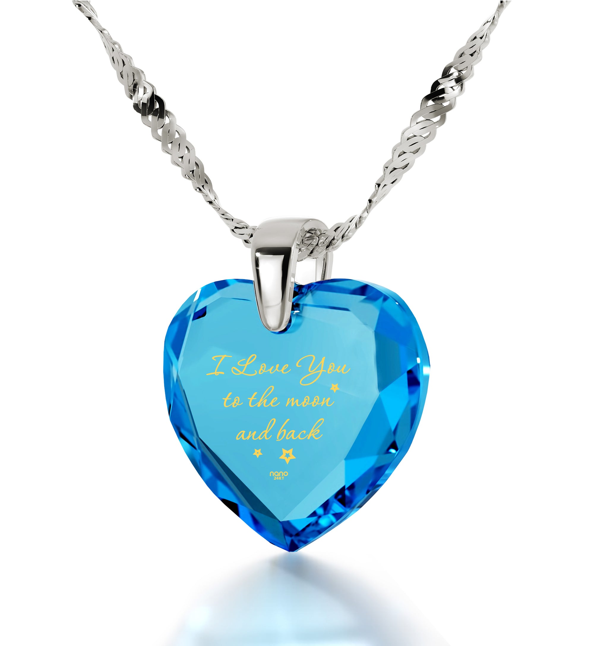 I Love You To The Moon And Back Heart Necklace Wife Mothers Day Gift Nanostyle Jewelry