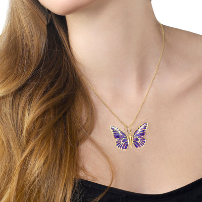 Silver Baby Butterfly Necklace