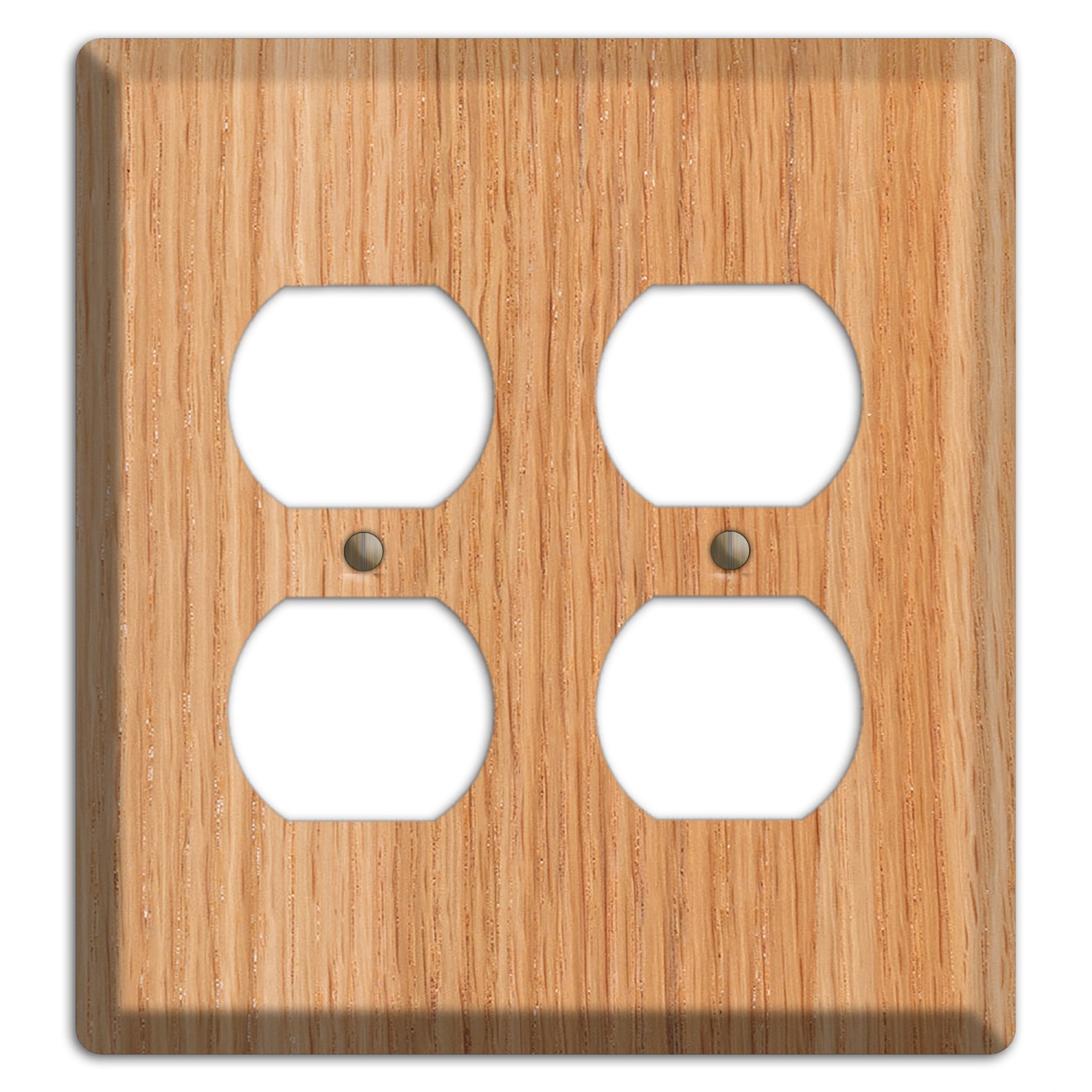 Unfinished Red Oak Wood Duplex Outlet Cover Plate – Wallplates