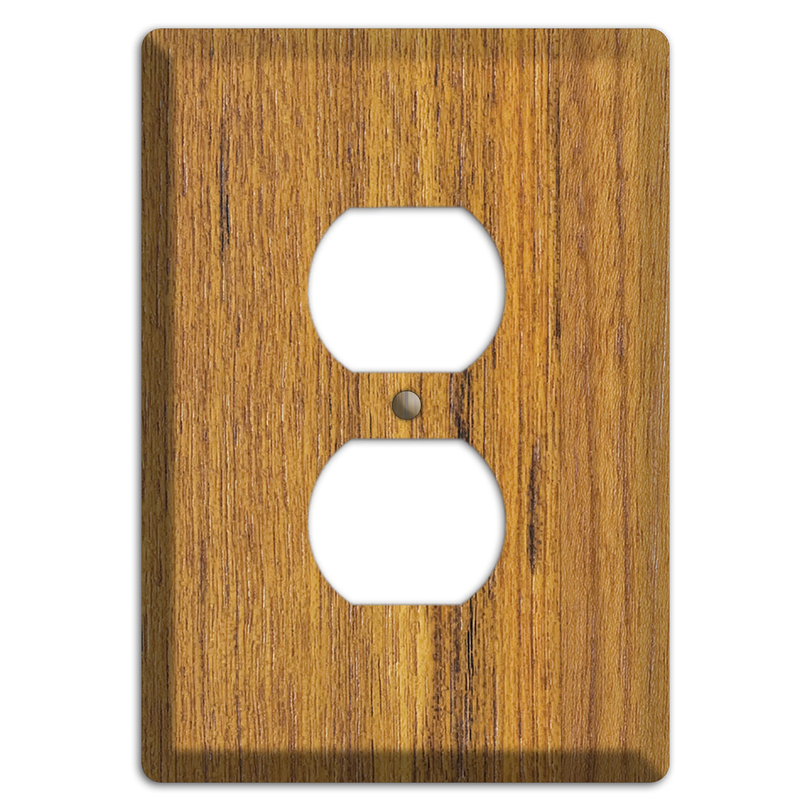 Teak Wood 2 Toggle / Duplex Outlet Cover Plate –