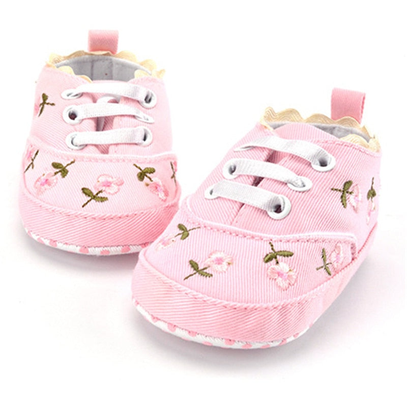 floral baby shoes