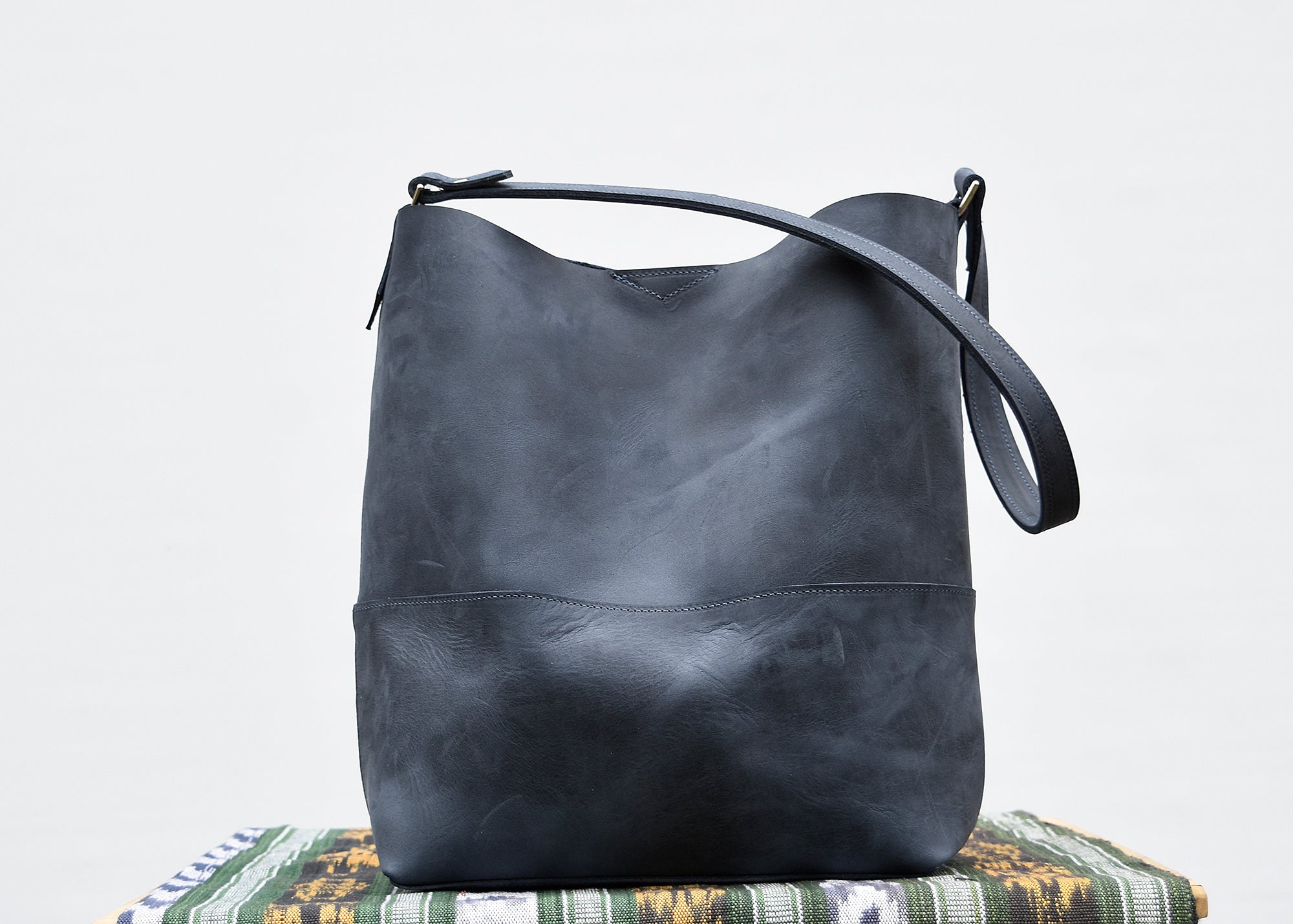 grey leather hobo handbags