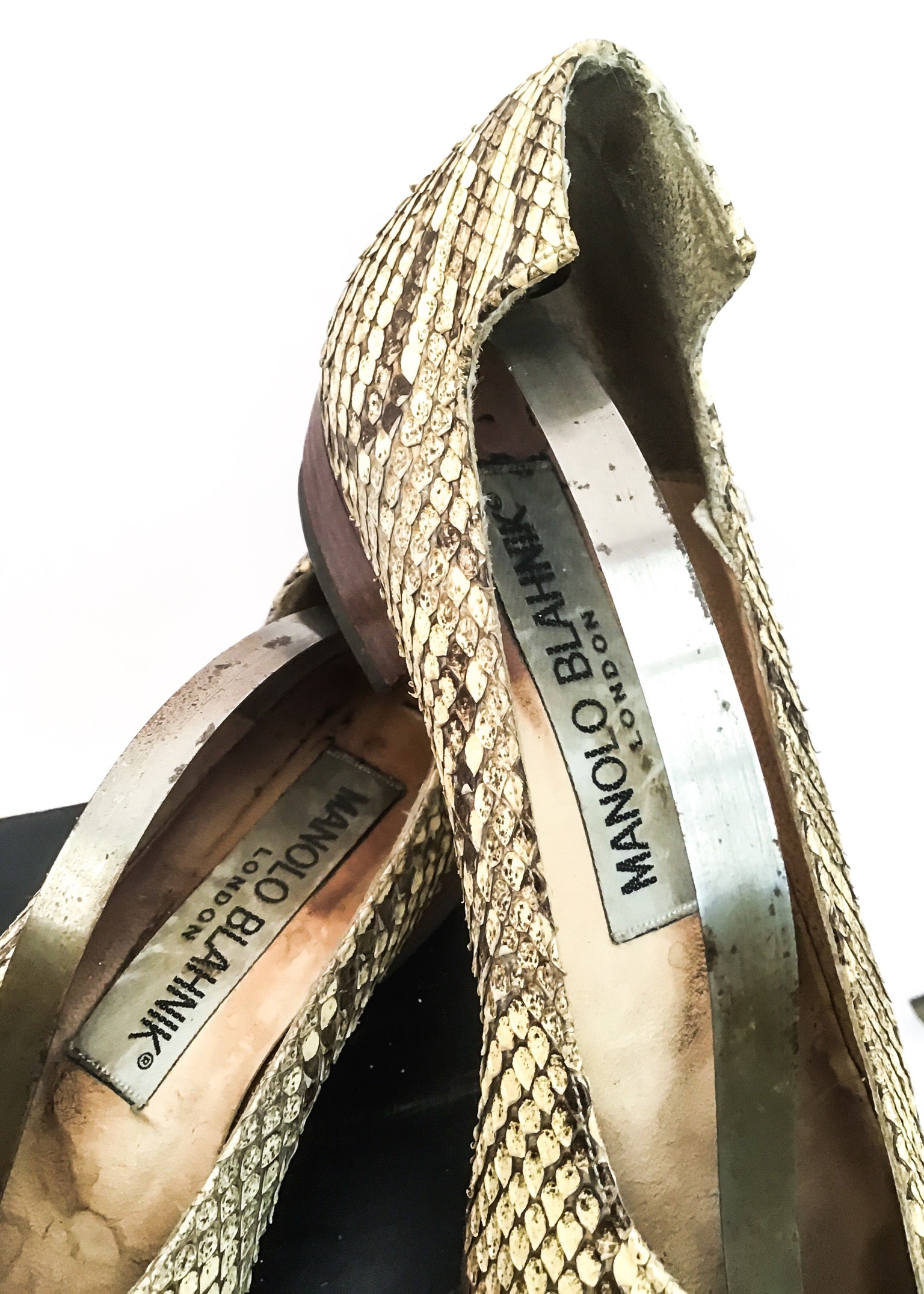 1980s Vintage Manolo Blahnik Snakeskin Pumps shoes • size 6 – Top Notch  Vintage