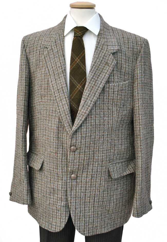 Vintage Grey Harris Tweed Sports Jacket • Dunn & Co • 46R – Top Notch ...