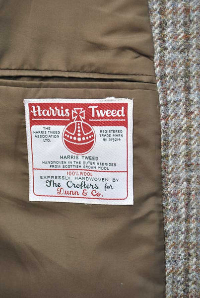 Vintage Grey Harris Tweed Sports Jacket • Dunn & Co • 46R – Top Notch ...