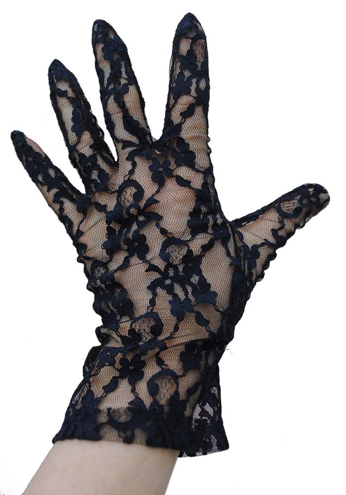 navy lace gloves