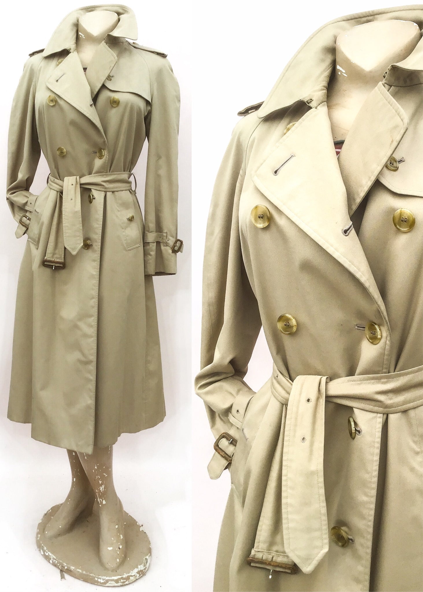 vintage burberry trench coat women's
