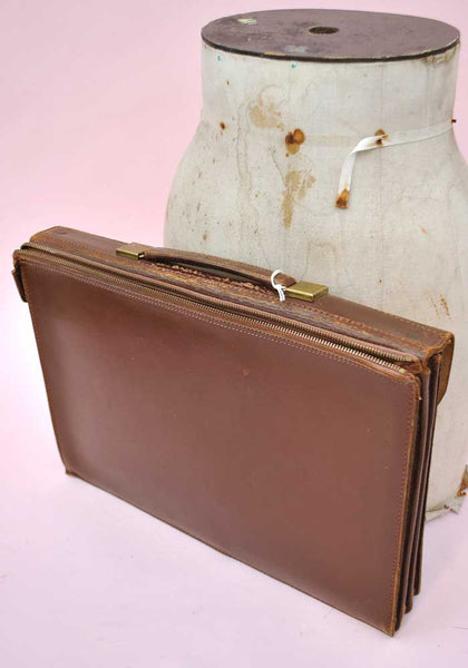 Vintage 50s Leather Briefcase Attache Satchel • Pakawa – Top Notch Vintage