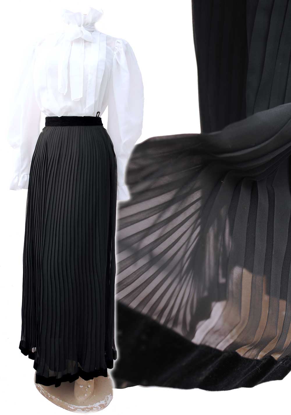 black evening skirt