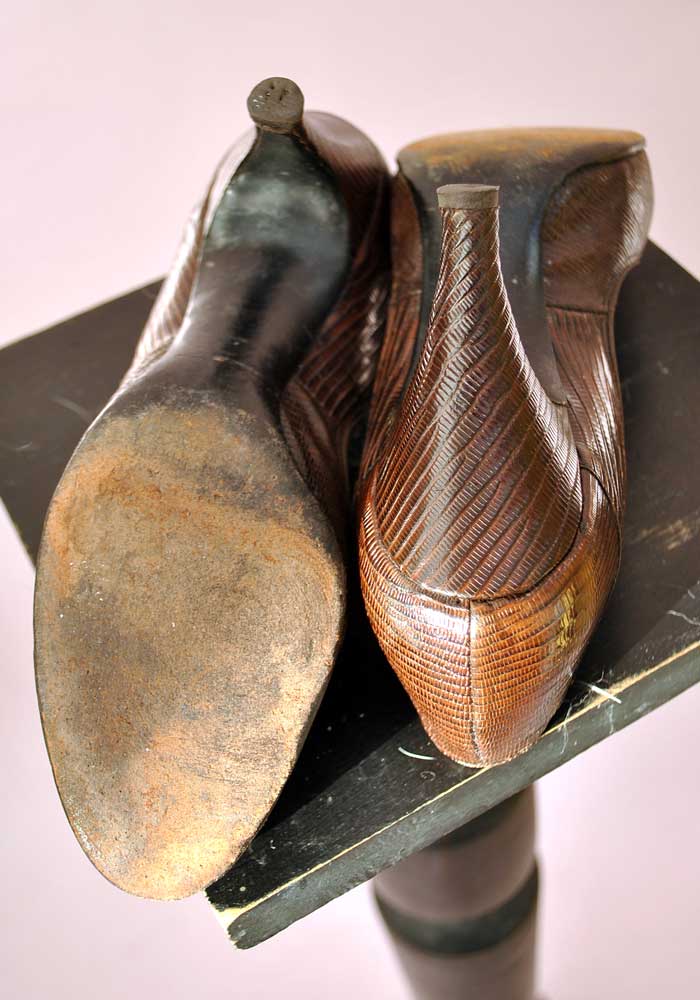 Vintage early 50s Reptile Skin Pumps Shoes • Size 7aaaa • Stilettos ...