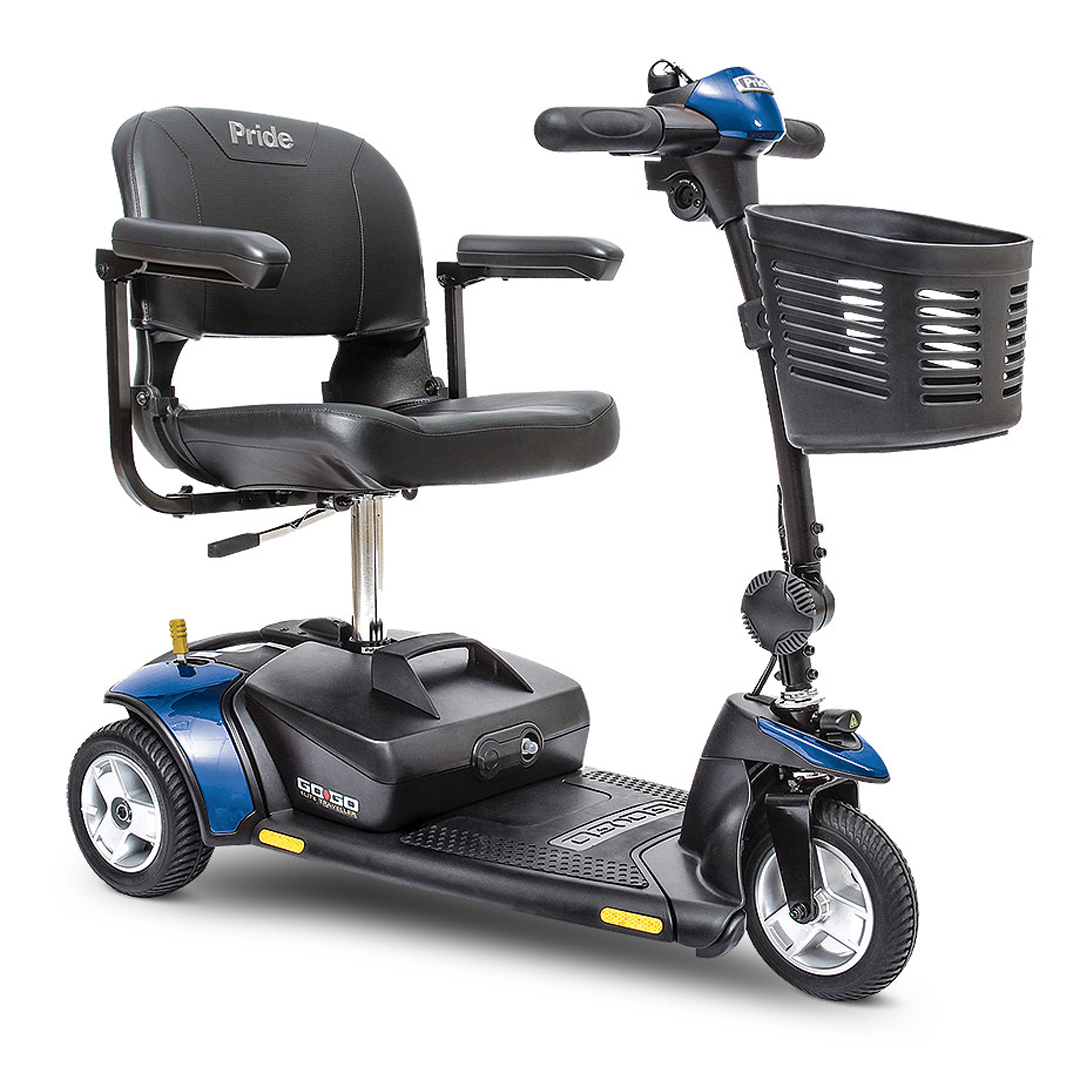 Pride Go Go Elite Traveller® 3 Wheel Travel Scooter Fda Class Ii Med Medical Equipment 8445