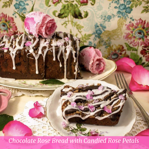 Chocolate Rose Bread with Candied Rose Petals The Victorian Kitchen
