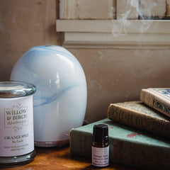 Aromatherapy diffuser with essential oils 