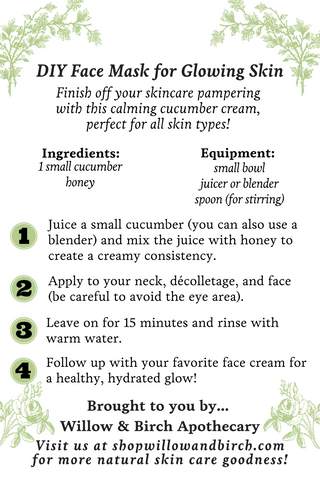 DIY hydrating face mask recipe for glowing skin