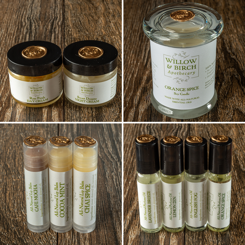 willow & birch apothecary all natural beauty products and bath gift sets