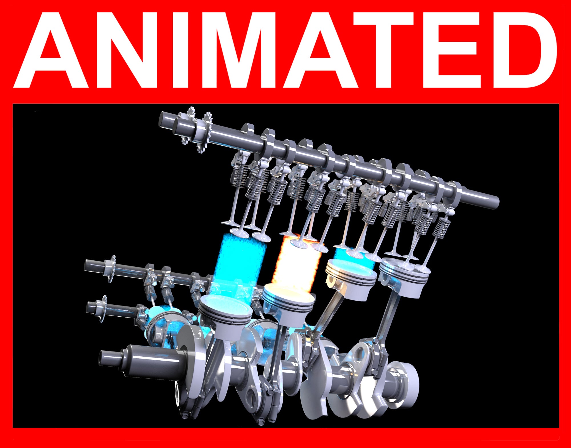 gasoline engine animation