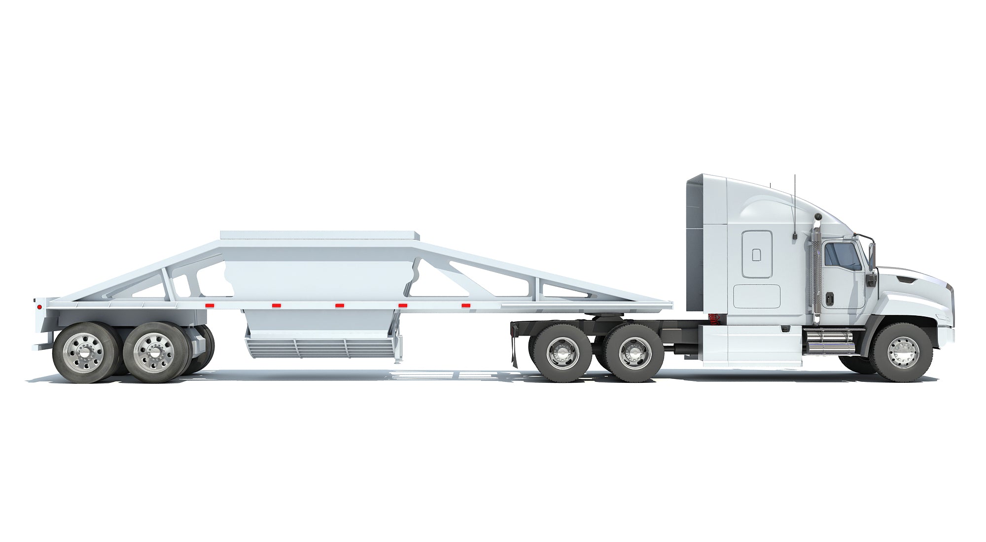 black cartoon images of belly dump truck and trailers