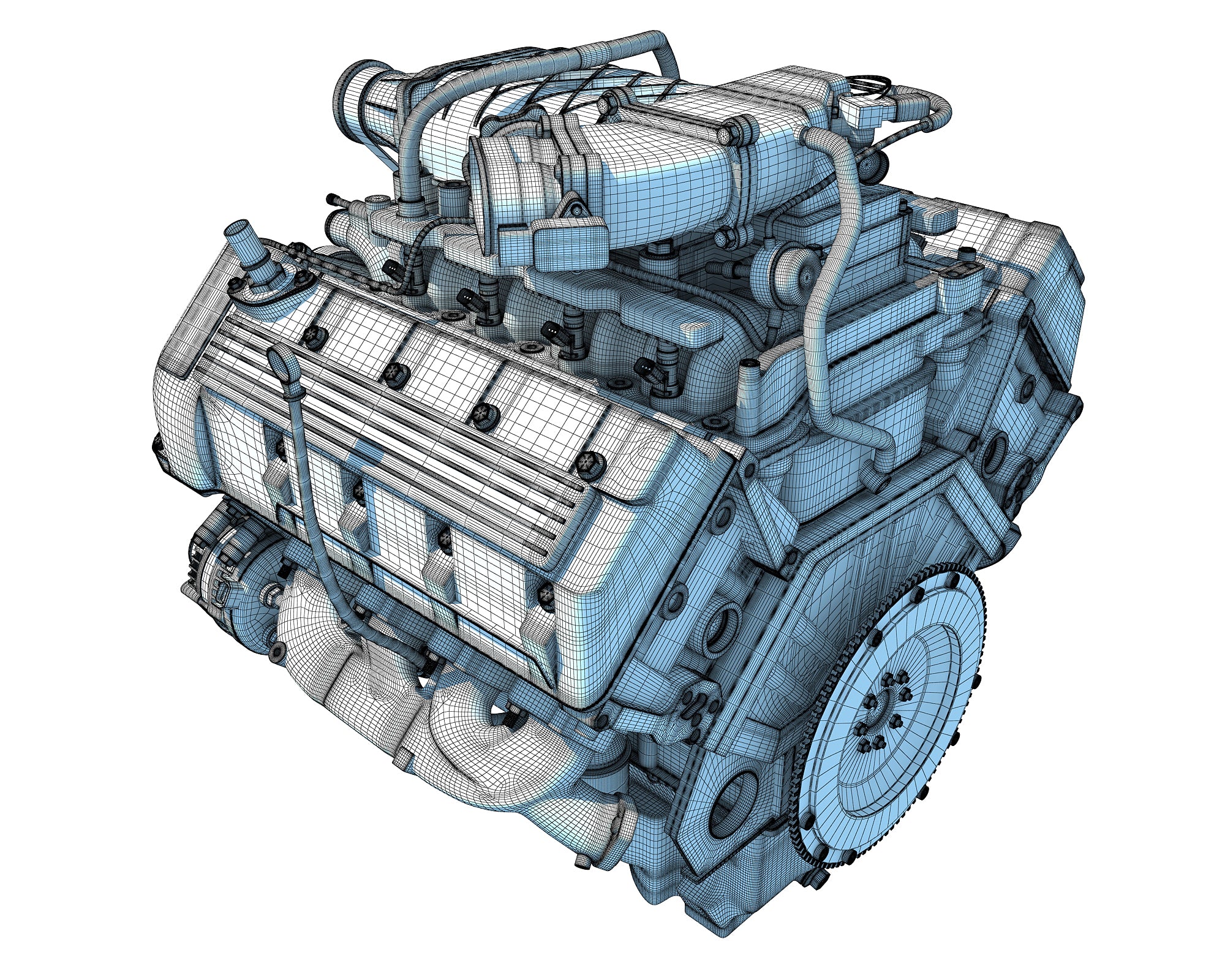 Animated V8 Engine - 3D Models – 3D Horse