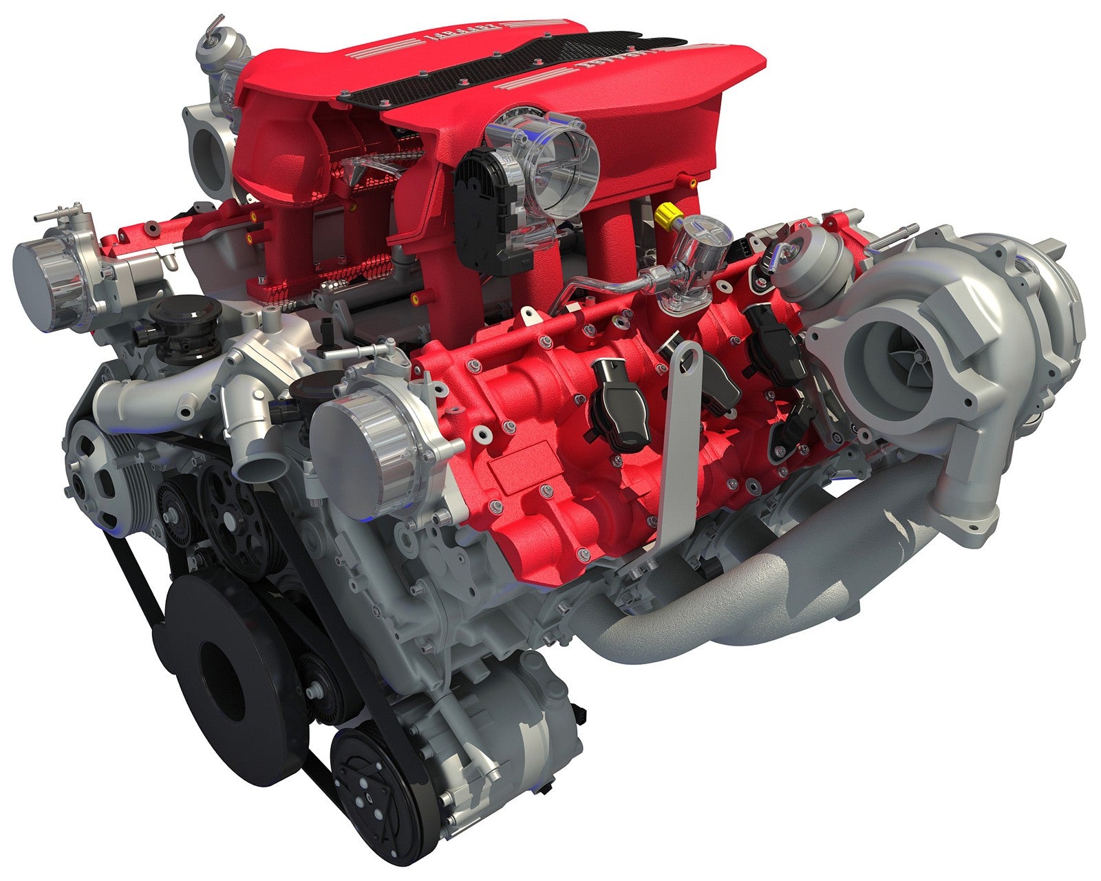 3d Ferrari Turbocharged Engine Model 3d Horse