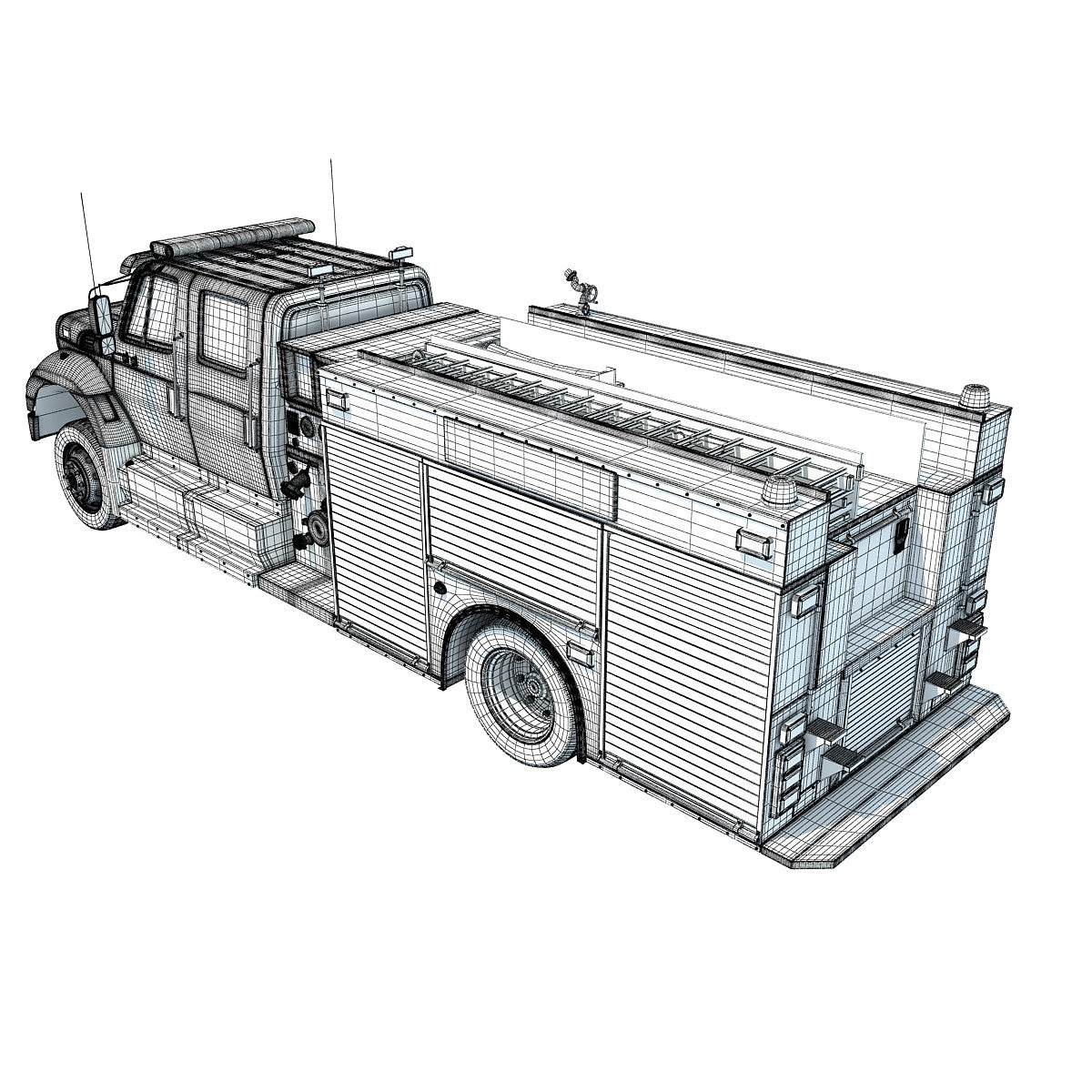 3d fire truck coloring pages