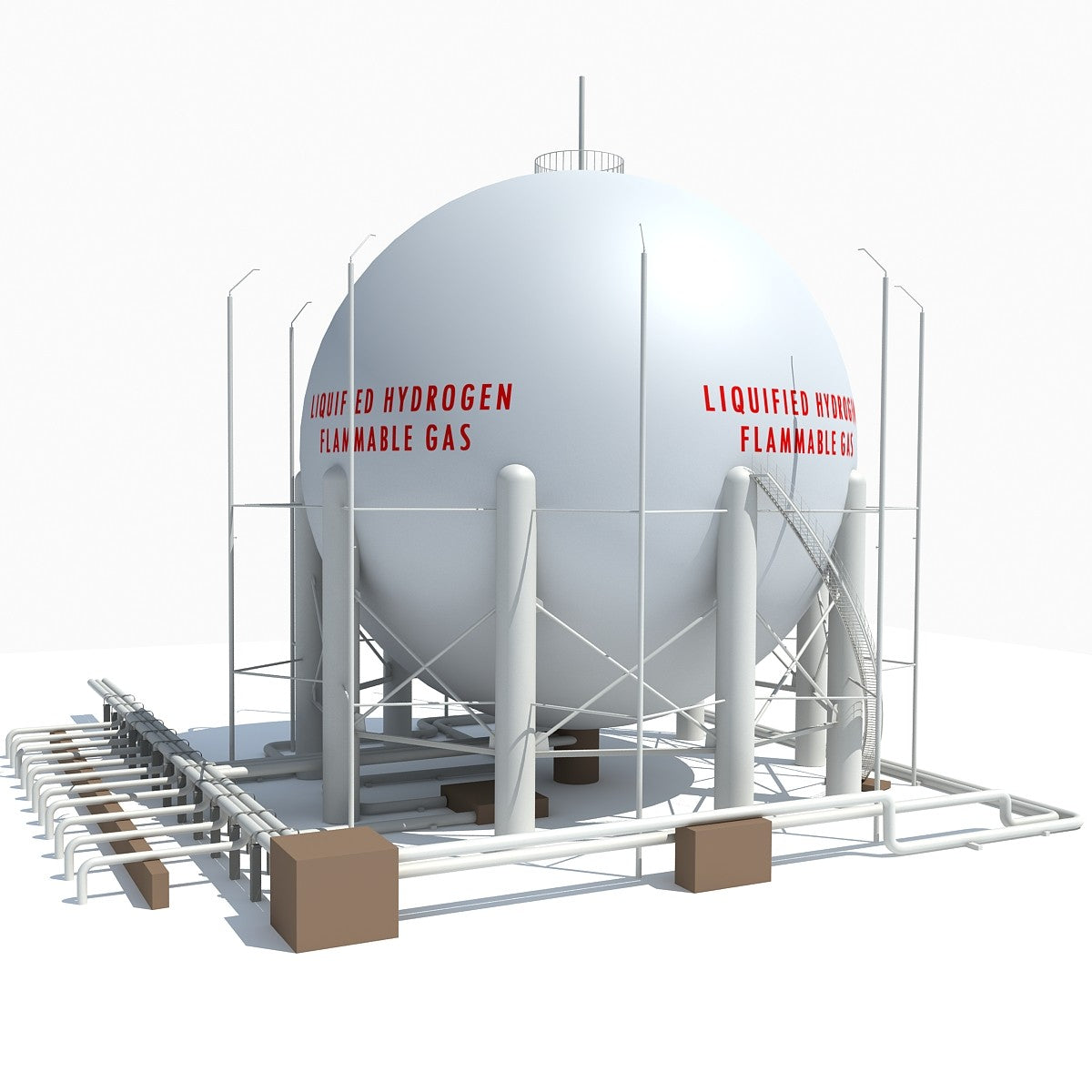 Industrial Hydrogen Storage 3D Model – 3D Horse