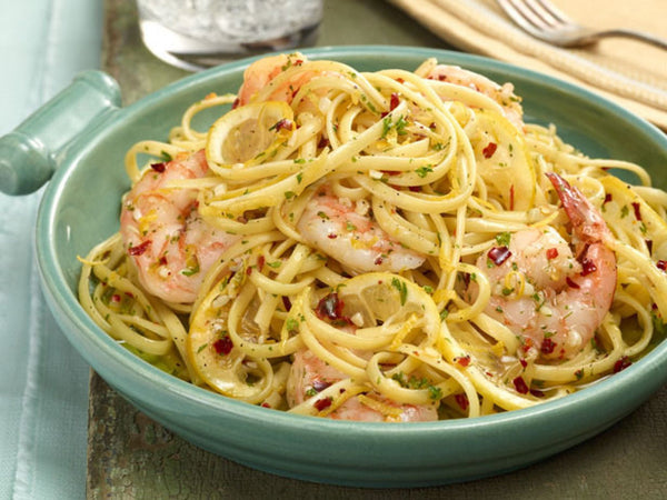 Dandaragan Estate Ultra Premium Extra Virgin Olive Oil EVOO Linguine Shrimp Scampi