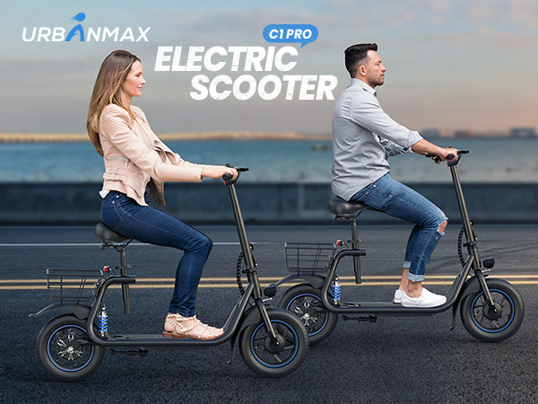 C1 Pro adult electric scooter with seat