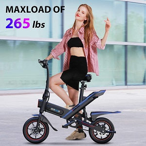 Gyroor C3 folding electric bike max load 265 lbs