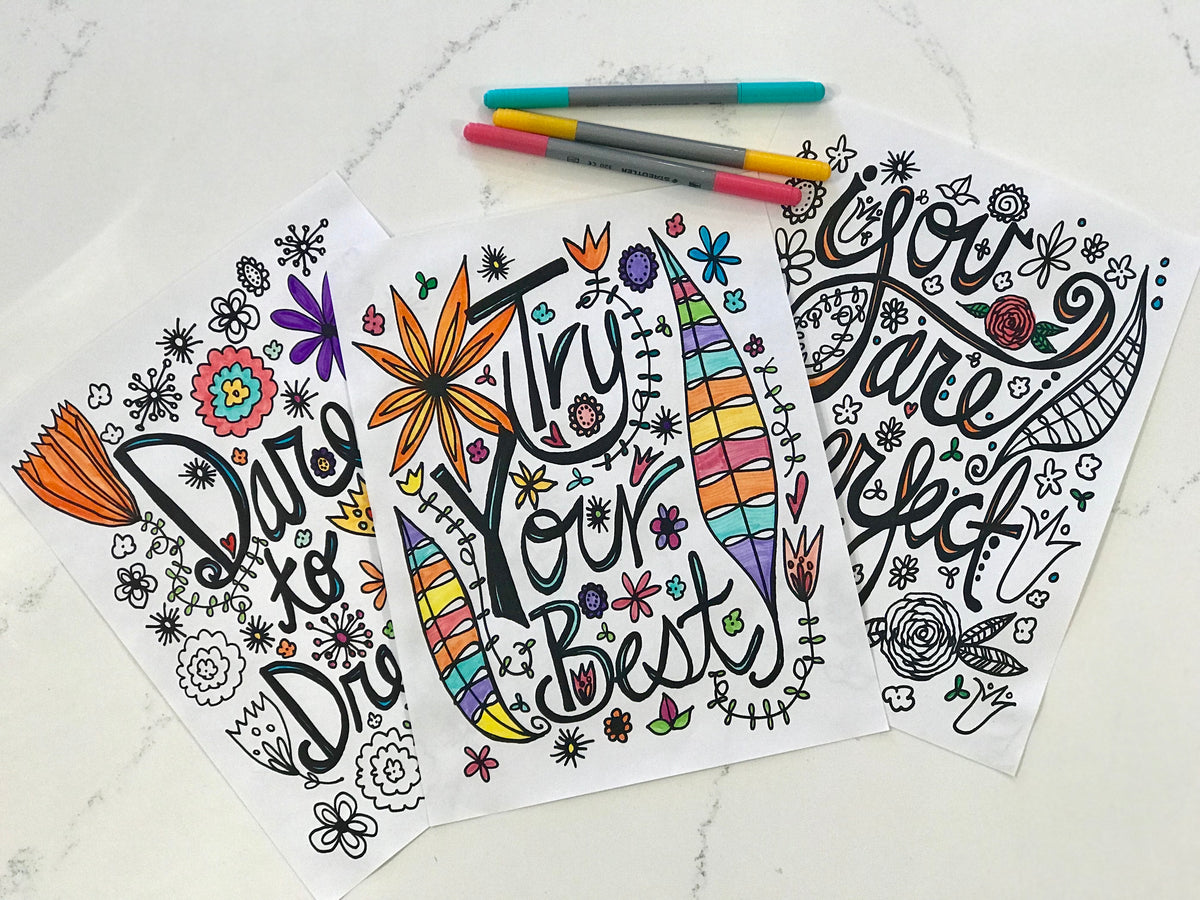 Kid's Positive Messages Coloring Book – The Pragmatic Parent