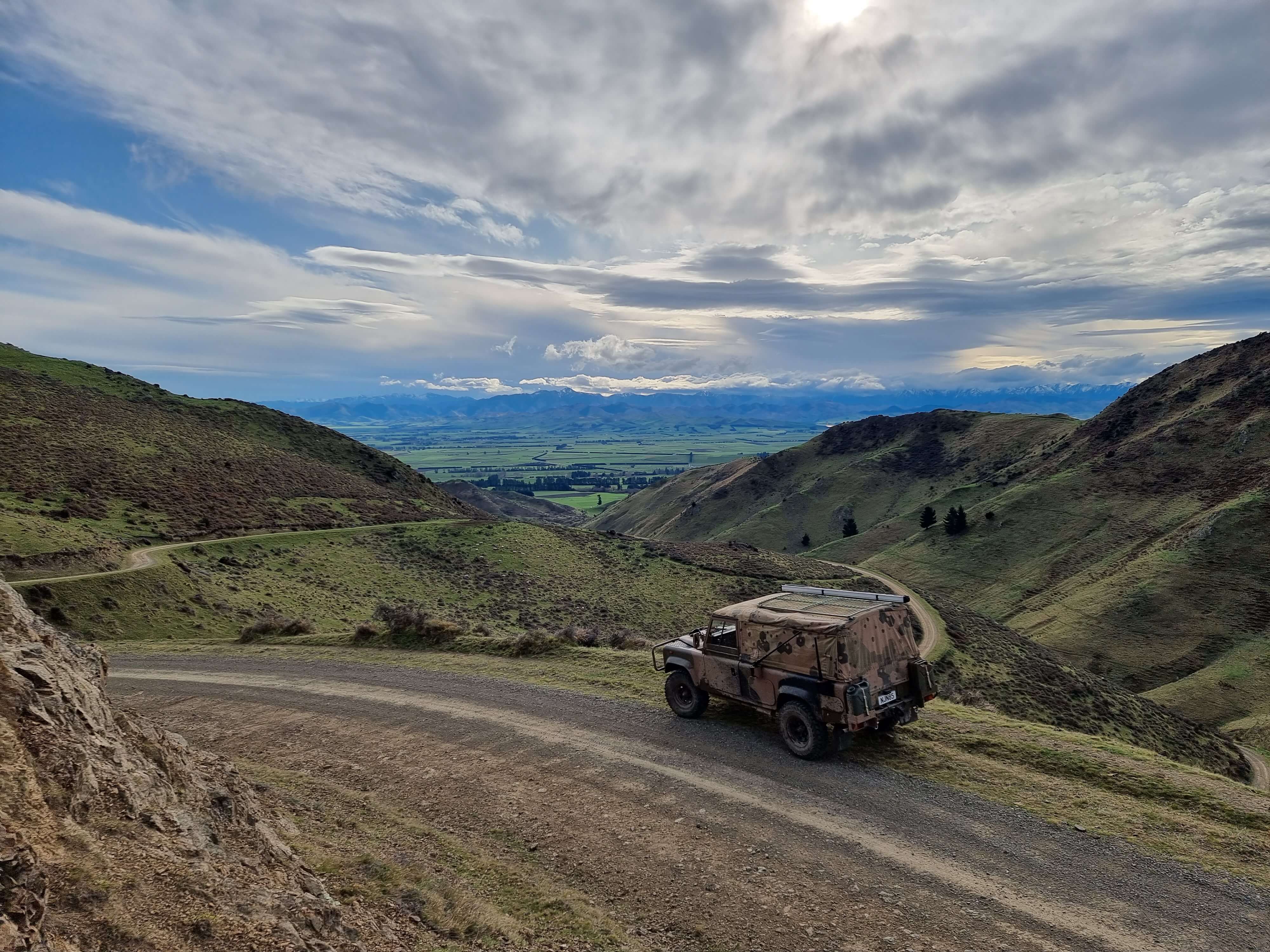 landrover perentie with a view lowry hills range