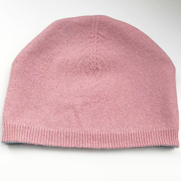 cashmere beanie blue pink