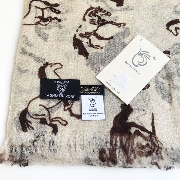 Animal Print Cashmere Pashmina