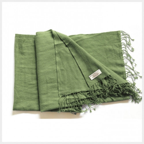 green pashmina scarf