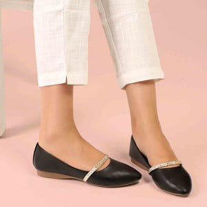 black flat belly shoes