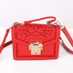Load image into Gallery viewer, The Punched Sling Bag in Red
