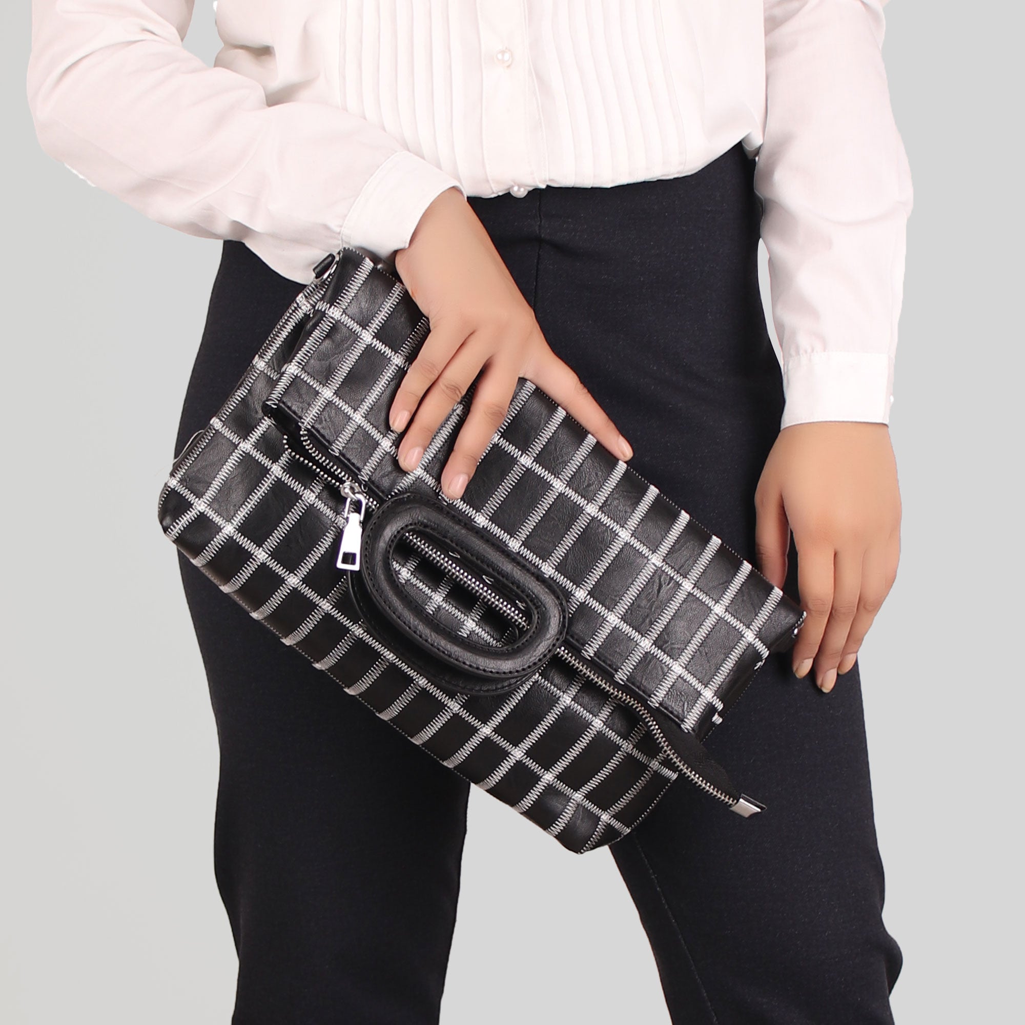 checkered sling bag