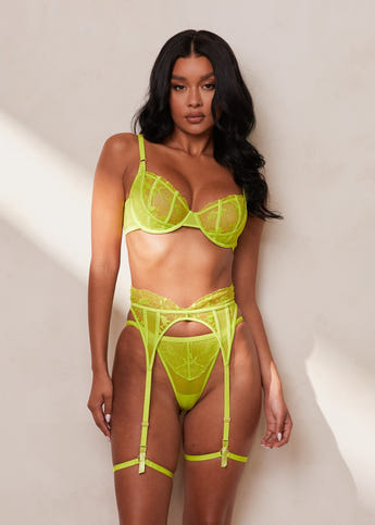 Green Lingerie Sexy Women Erotic Underwear Fashion Lace G-String Bra Panty  Set Hot Breathable Sensual-Green,S : : Everything Else
